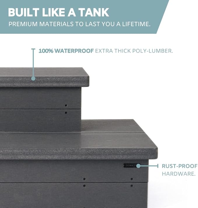 Heavy Duty Hot Tub Steps with Storage - Image 6