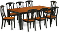 East West Furniture LGKE9-BCH-W 9 Piece Dining Table Set Includes a Rectangle by EastWestFurniture