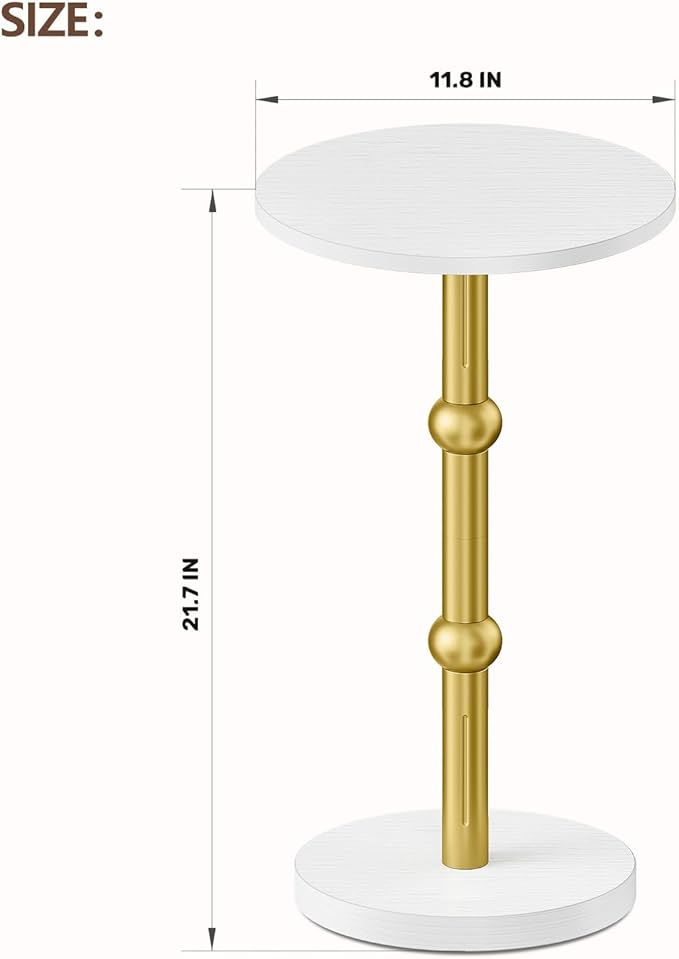 Drink Table, Small Round Side Table - Image 3