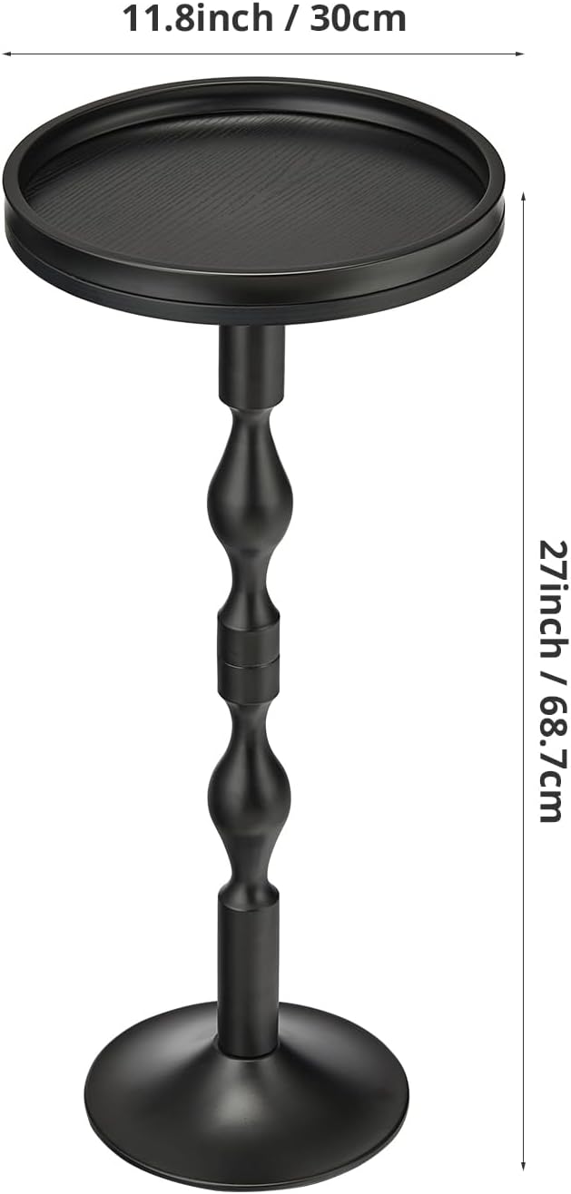 Small Round Drink Table, Pedestal Tables, Small Round Side Table - Image 3