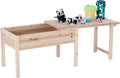 BIRASIL Wooden Kids Table with Storage, Sensory Tables with Folding Lid by BIRASIL