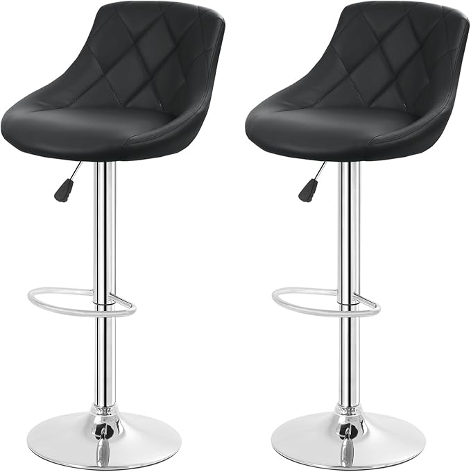 FDW Bar Stools Set of 2 Bar Stools Swivel Stool Height Adjustable Bar Chairs by FDW