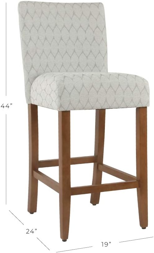 HomePop Upholstered Counter Height Barstool, Textured Grey - Image 3