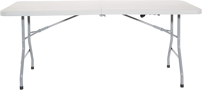 Office Star Resin Rectangle Center-Folding Portable Table - Image 4