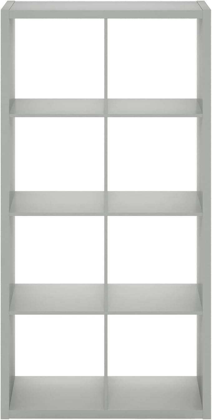 Furinno Cubicle Open Back Decorative Cube Storage Organizer, Light Grey - Image 9