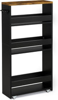 TEAMIX 4 Tier Slim Storage Cart by TEAMIX