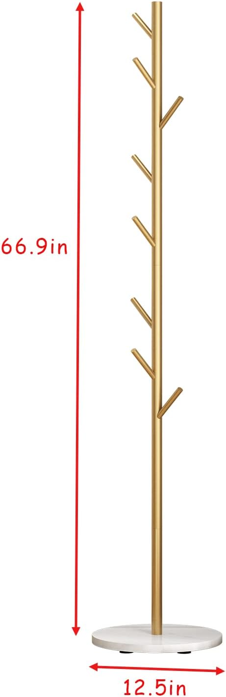 Gold Coat Racks, Metal Coat Rack Freestanding - Image 4