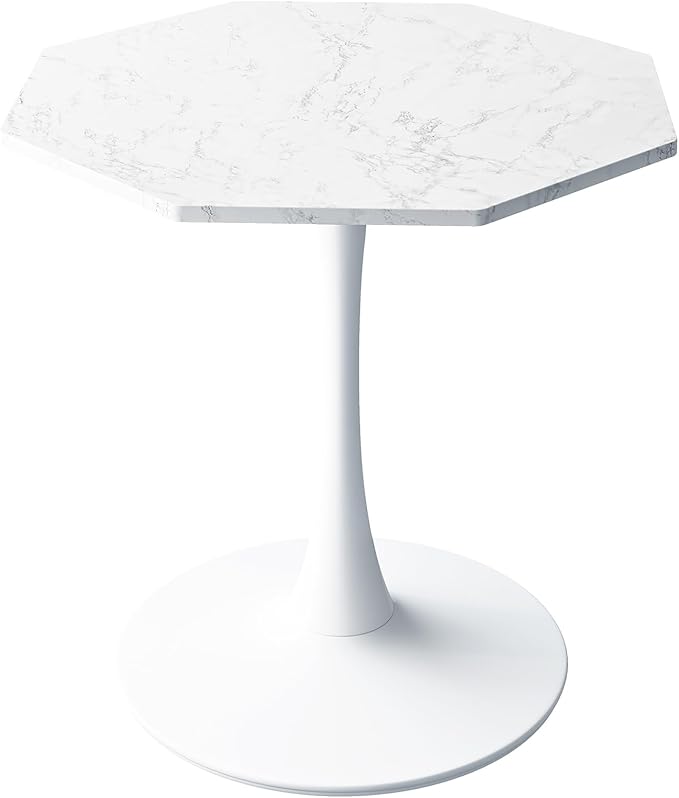 31.5 in Hexagonal Pedestal Dining Table by SLEKVERSA