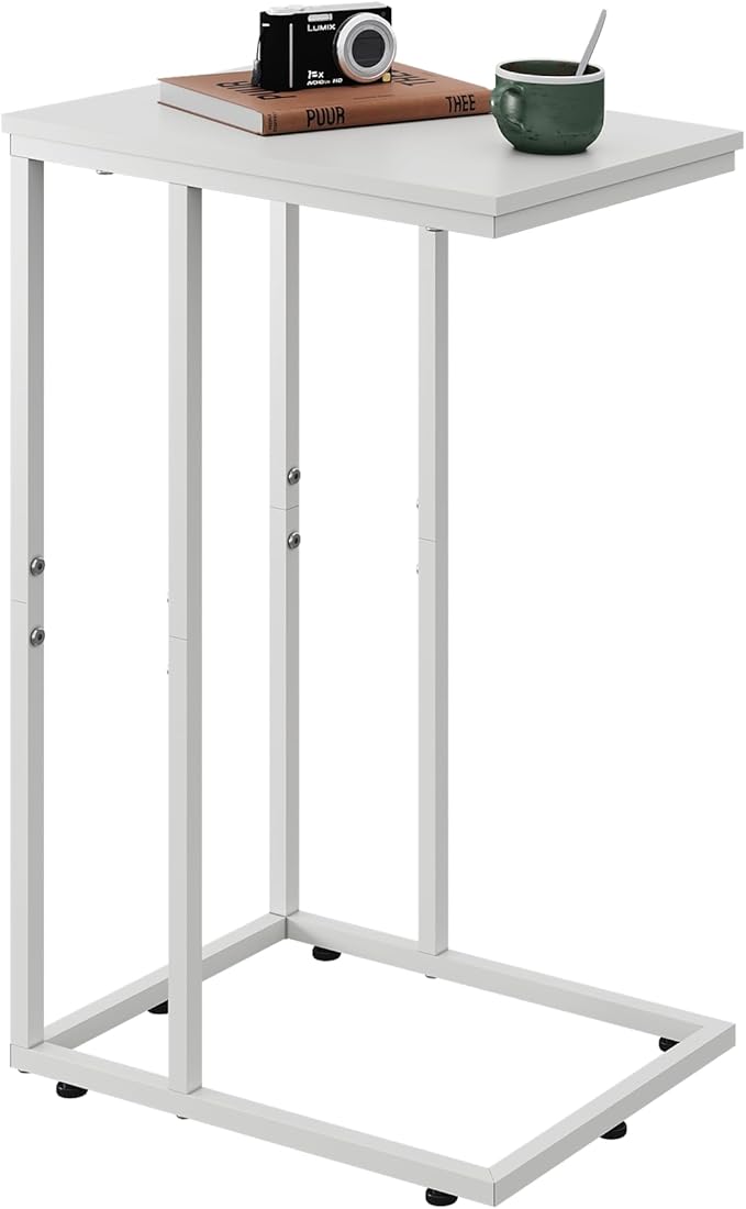 WLIVE Side Table, C Shaped End Table by WLIVE