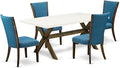 East West Furniture X727VE721-5 5 Piece Modern Dining Table Set Includes a by EastWestFurniture