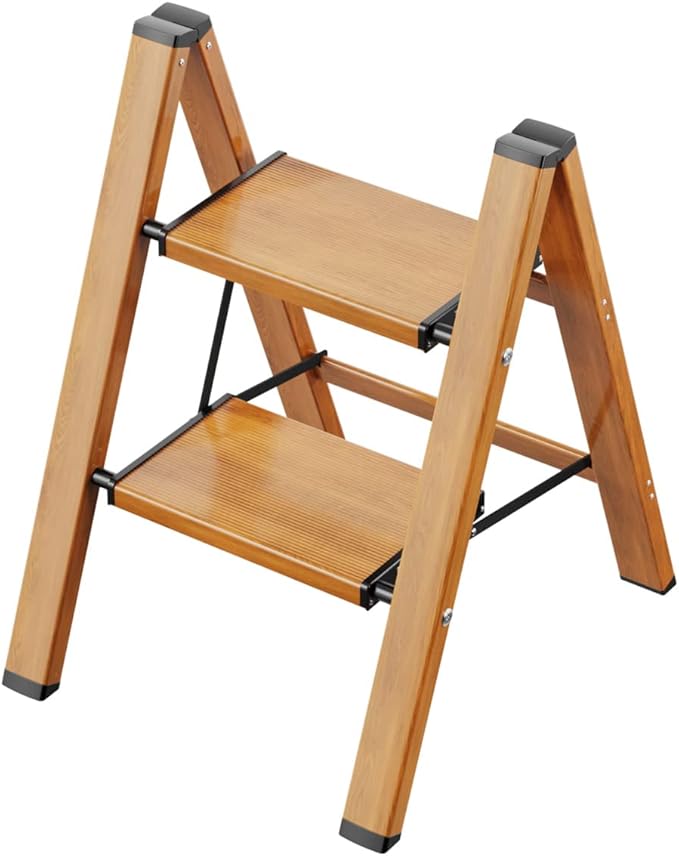 2 Step Ladder, Aluminum Lightweight Folding 2 Step Stool by STEPLADDER
