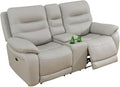 Electric Power Recliner Loveseat Genuine Breathing Leather Recliner Couch by Unknown