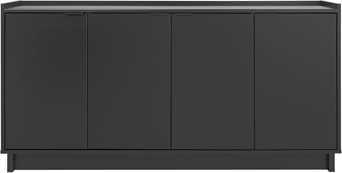Prepac Simply Modern 4 Door Console Table Storage Cabinet, Buffet Cabinet - Image 9
