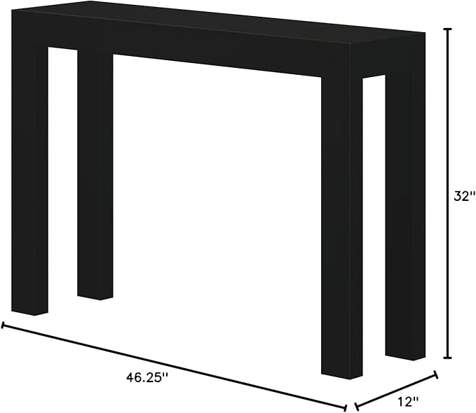 Plank+Beam Modern Solid Wood Console Table, 46.25 Inch, Sofa Table, Narrow - Image 2