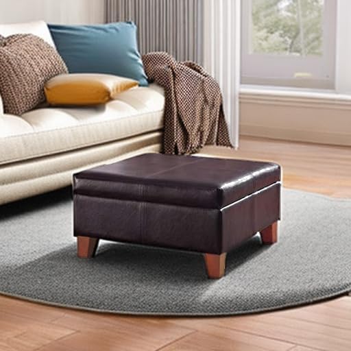Homepop Home Decor |K2380-E155 | Luxury Large Faux Leather Square Storage - Image 8