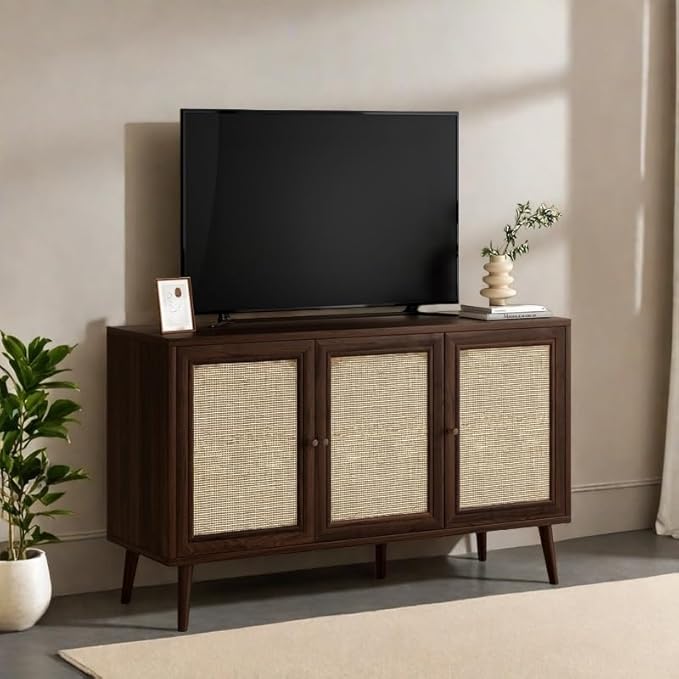 Rattan Entryway Table, Entertainment Center - Image 6