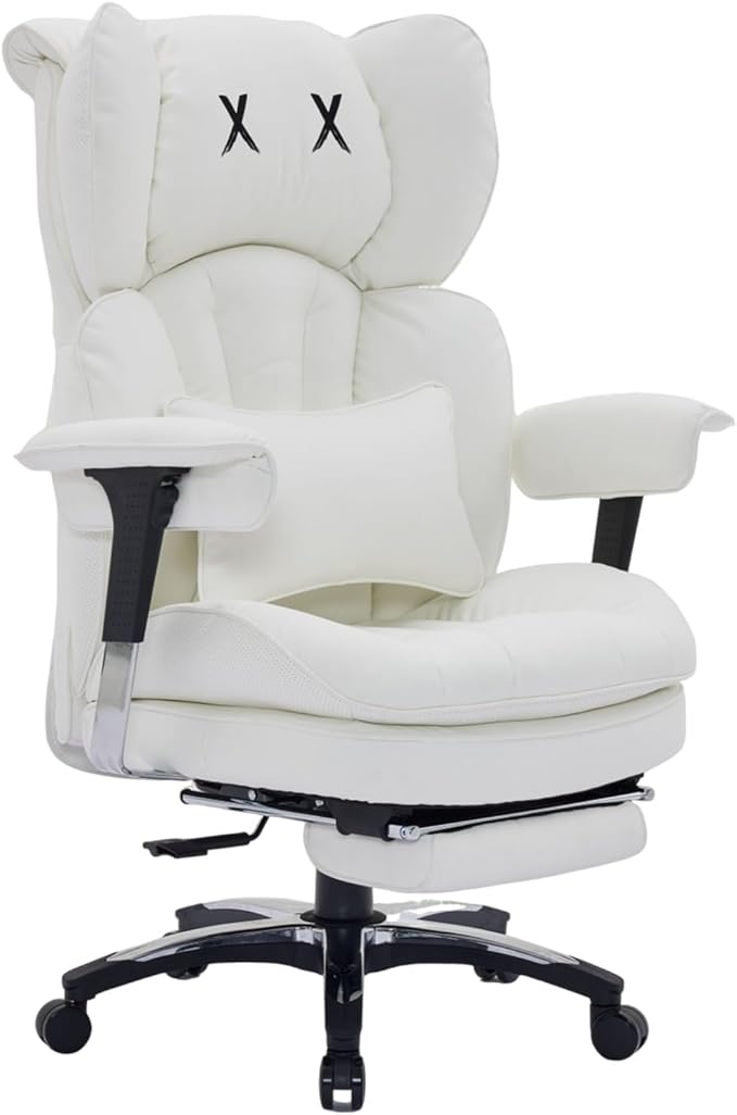 Efomao White Big and Tall Office Chair - Image 8