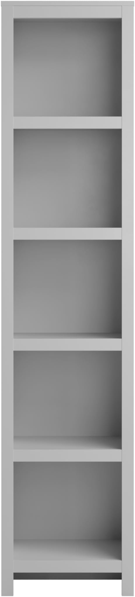 Prepac Moda 80" Tall 5-Tier Narrow Bookcase in White, Modern Storage Accent - Image 7
