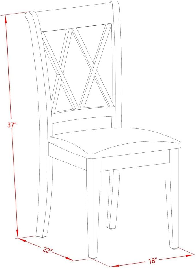 East West Furniture ESBR3-BCH-17 3 Piece Dining Table Set Contains a Round - Image 4