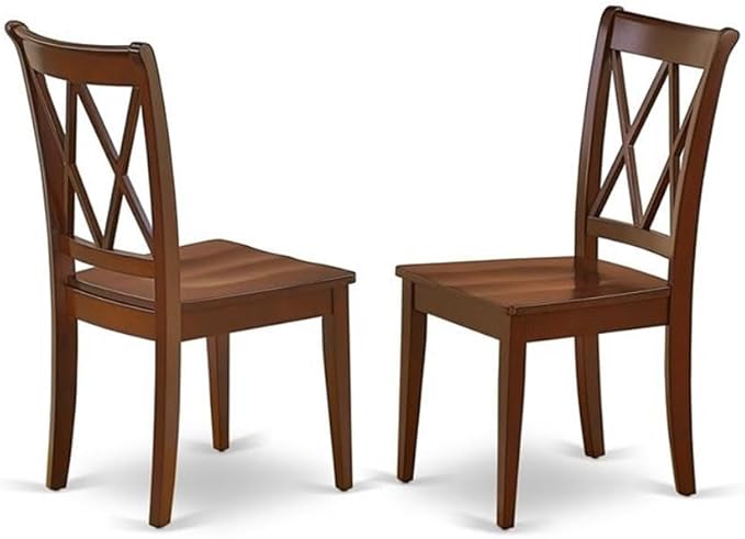 East West Furniture DOCL9-MAH-W 9 Piece Dining Table Set Includes a Rectangle - Image 4