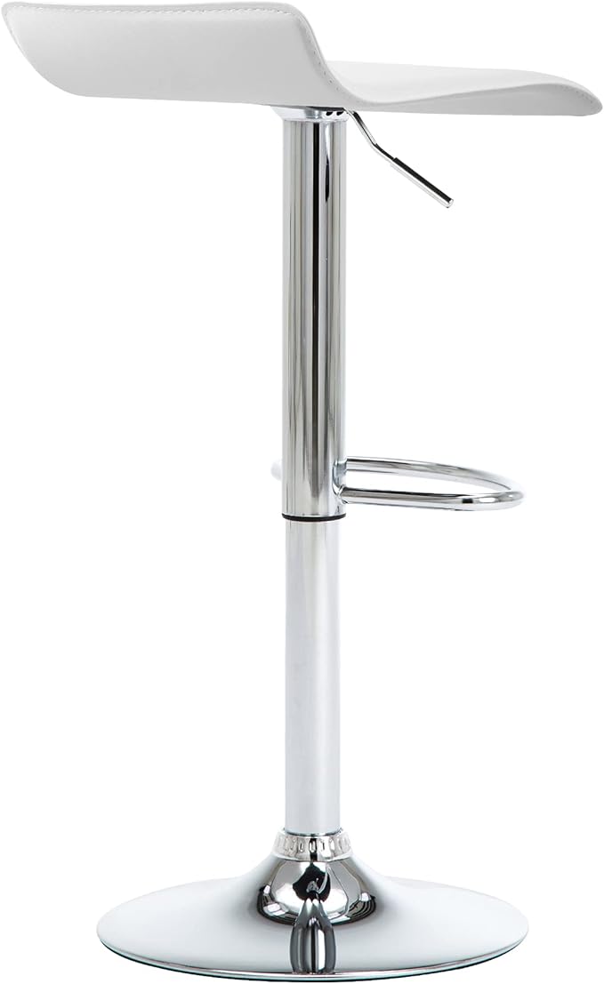 NOBPEINT Contemporary Chrome Air Lift Adjustable Swivel Bar Stool - Image 6