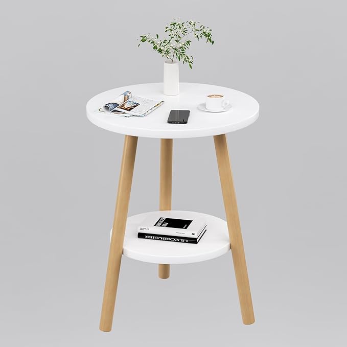 OERGKE Round End Table, Small Side Tables by OERGKE