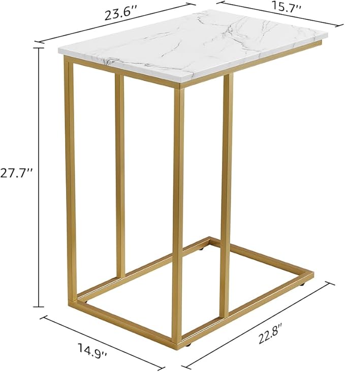 Large Size C Shaped Side Table End Table - Image 6