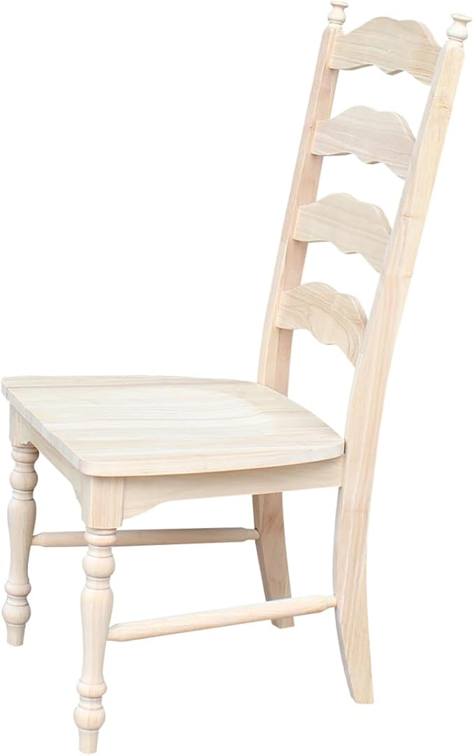 IC International Concepts Set of 2 Maine LadderBack Chairs - Image 10