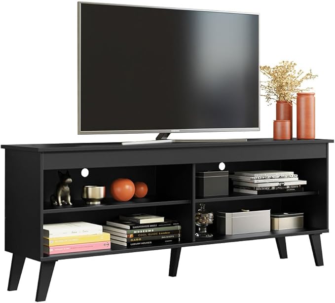 Madesa TV Stand Unit with 4 Shelves and Cable Management by Madesa