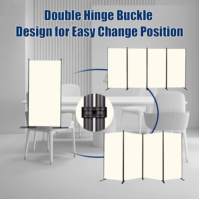 Room Divider 6FT Portable Room Dividers and Folding Privacy Screens, 4 Panel - Image 5