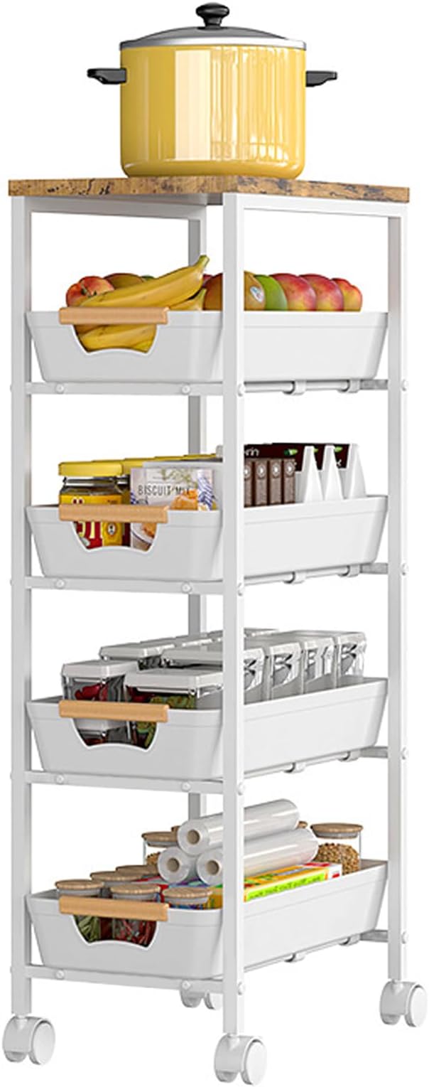 Aupekro 5-Tier Rolling Storage Cart by Aupekro