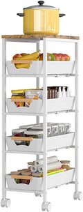 Aupekro 5-Tier Rolling Storage Cart by Aupekro