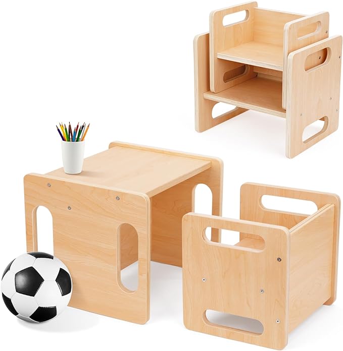 OOOK Montessori Weaning Table and Chair Set, Kids Activity Table and Chair Set by OOOK