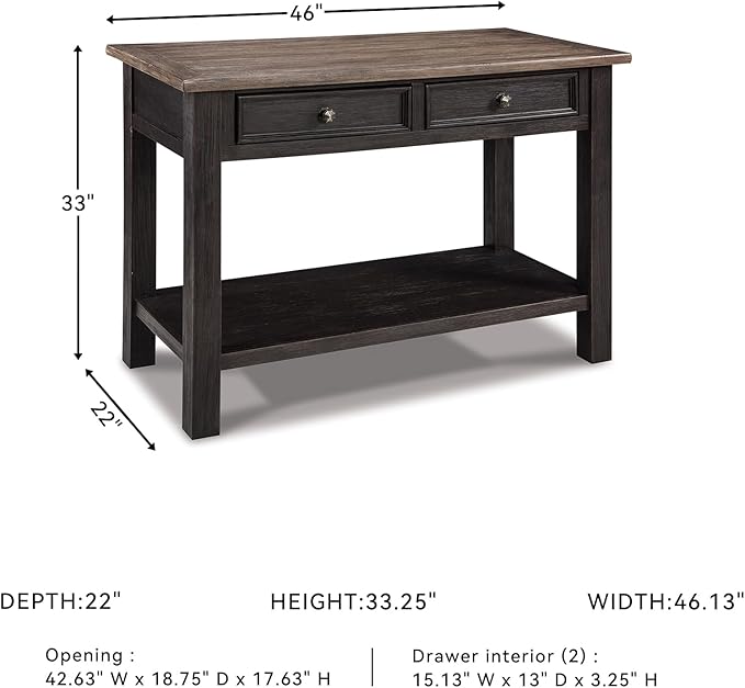 Signature Design by Ashley Tyler Creek Modern Farmhouse Sofa Table - Image 3