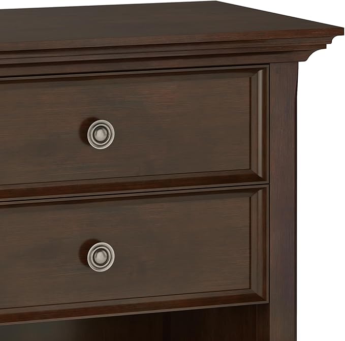 SIMPLIHOME Amherst Solid Wood 24 Inch Wide Traditional Bedside Nightstand Table - Image 11