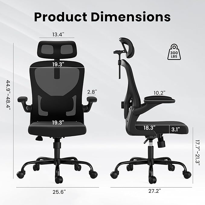 Ergonomic Office Chair, Comfy Home Office Chair High Back Computer Chair - Image 2