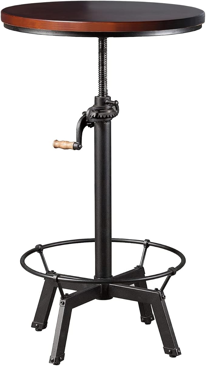 LOKKHAN Industrial Bar Table-33.5-39.4 Inch Tall-Adjustable Bar Height Pub - Image 3