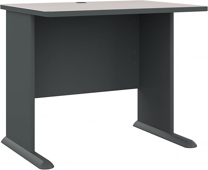 Bush Business Furniture Series A 36W Small Desk in White Spectrum and Slate by BushBusinessFurniture