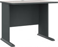 Bush Business Furniture Series A 36W Small Desk in White Spectrum and Slate by BushBusinessFurniture