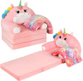 Unicorn Kids Couch Fold Out 2-in-1 Toddler Sofa Fold Out by Burbell