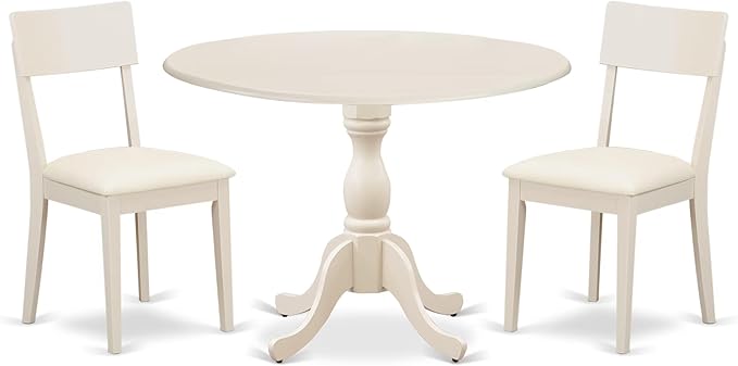 East West Furniture DMAD3-LWH-LC 3 Piece Dinette Set by EastWestFurniture