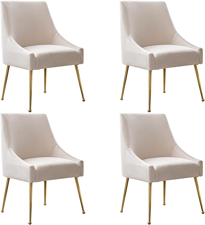 Modern Velvet Dining Chairs Set of 4, Contemporary Upholstered Furniture by HOLILA