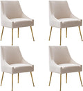 Modern Velvet Dining Chairs Set of 4, Contemporary Upholstered Furniture by HOLILA