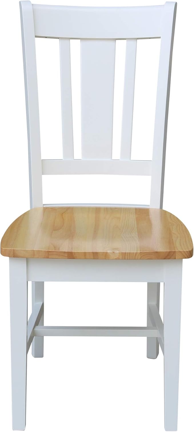 International Concepts San Remo SplatBack Dining Chairs Set of 2 White/Natural - Image 6