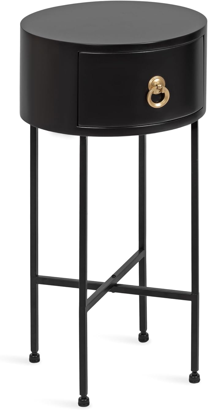 Kate and Laurel Decklyn Decorative Glam Round Side Table, Modern Circle Living - Image 9