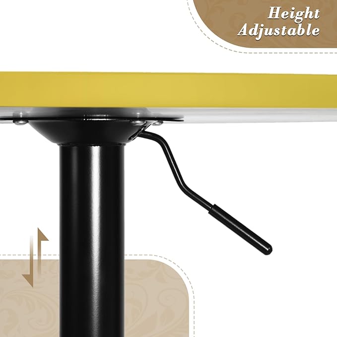 Athena Collection Modern Bar Table Round Top Height Adjustable, Tall Bistro Pub - Image 5