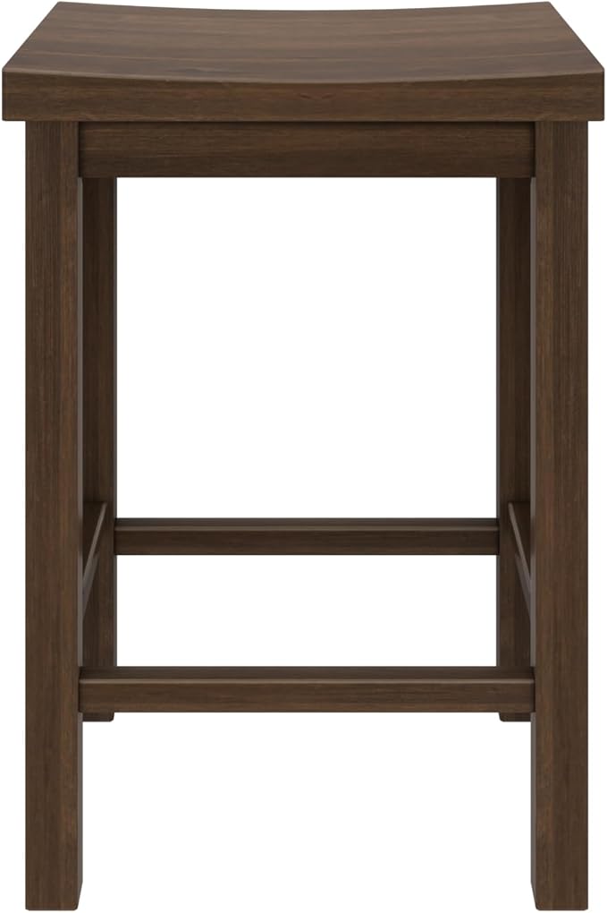 Grain & Grove Smith Collection Solid Wood Counter Height Bar Stool, 24-Inch - Image 3