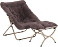 Saucer Chair with Ottoman, Oversized Folding Faux Fur Chair, Foldable Metal by Furlide