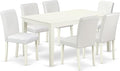 East West Furniture CAAB7-LWH-64 7 Piece Kitchen Table & Chairs Set Consist of by EastWestFurniture