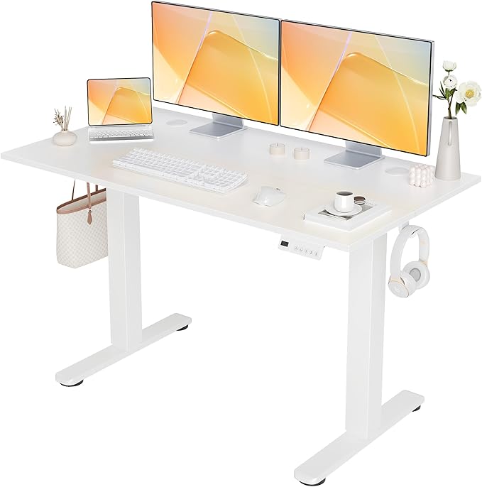 Seang Electric Standing Desk Adjustable Height, 48 x 24 Inch Sit Stand Desk by Unknown